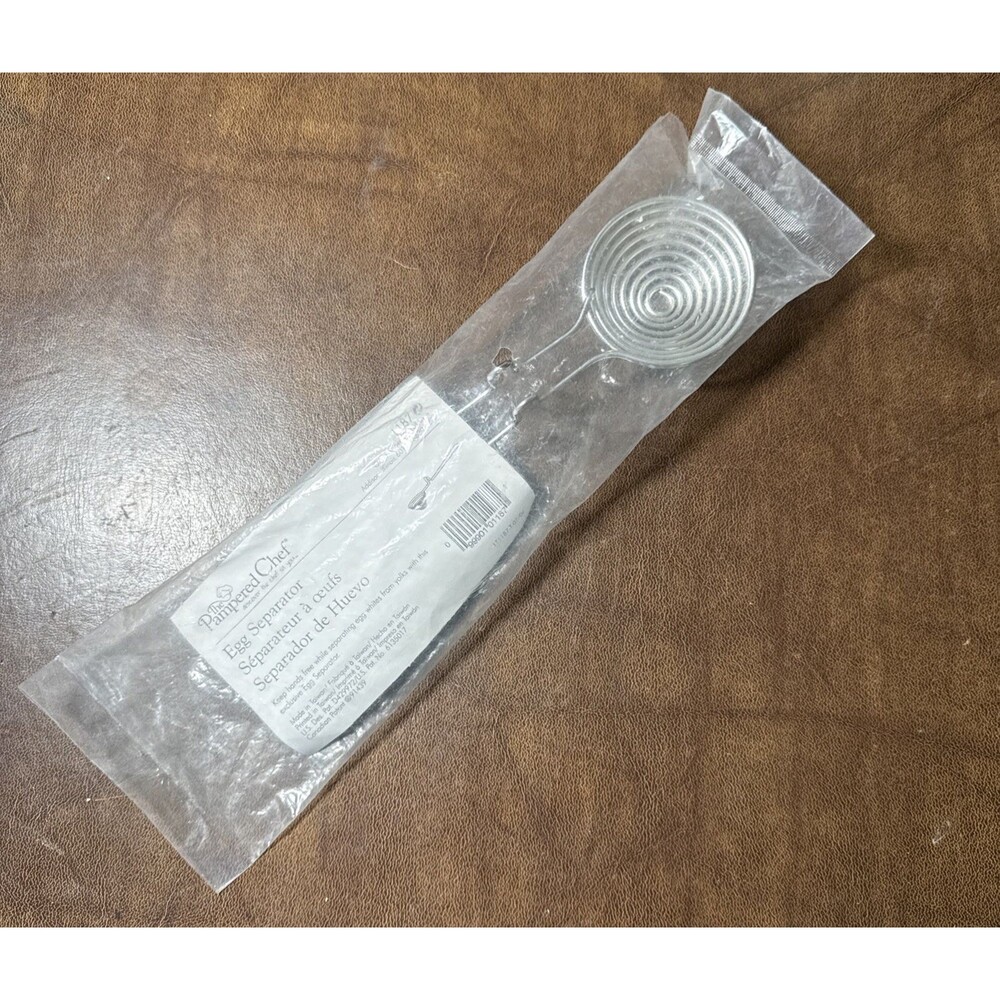 PAMPERED CHEF Egg Separator #1187 Stainless Steel Vintage Item Retired SEALED